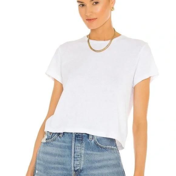 Re/Done Hanes 1950s boxy tee shirt optic white - Picture 1 of 5